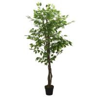 vidaXL Árbol Ficus Artificial Planta Falsa Decoración Verde Dimensiones 80 cm (378 hojas),  120 cm (630 hojas),  150 cm (756 hojas) y mas - details 4