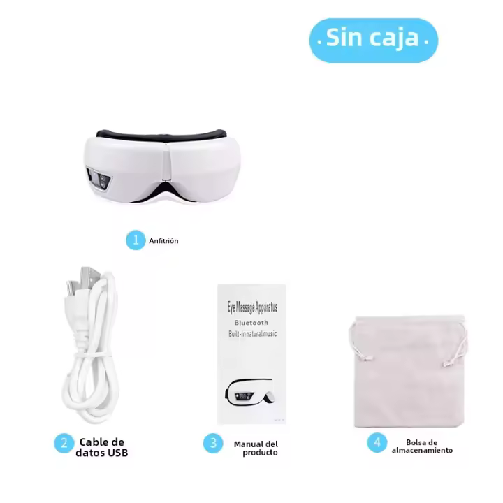 Masajeador De Ojos Inteligente 6D With Vibración Y Aire Caliente Ininstrument De Los Ojos With Bluetooth Y Música Gafas De Relajación Para Fatiga Ocular - 1