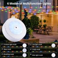 Luces navideñas para exteriores, luces impermeables para árbol de Navidad, cadena de luces navideñas coloridas de 10 m con control remoto, 6 modos, cadena de luces decorativas para árbol de Navidad, fiestas, jardín - details 1