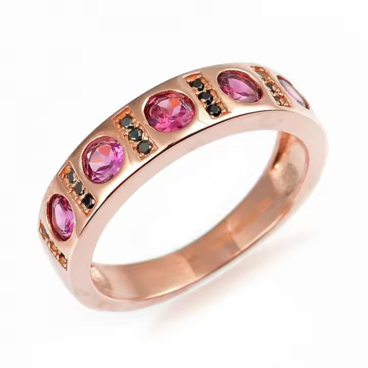 Garnet, Black Spinel & 925 Sterling Silver Ring Raíz Colgantes de granate Inicio Productos Joyería Colgantes Anillos - 1