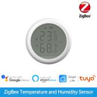 Termómetro Inteligente Tuya ZigBee Para El Hogar Con Sensor De Temperatura Y Humedad Y Pantalla LCD Control Por APP Y Voz Alexa Google Home - details 0