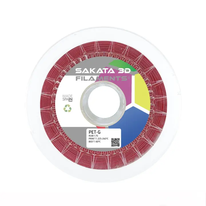 Filamento PET-G  1Kg  1,75mm  Resistencia a la Interperie y Elasticidad  Alta Transparencia y Brillo  Directo de Fabrica  Marca SAKATA 3D  Filamento para Impresora 3D  Impresora 3D - 1