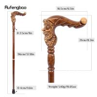 Bastón De Madera Marrón De Santa Claus Para Cosplay Y Fiestas De Halloween Bastón De Moda Con Punta De Goma 96cm - details 2