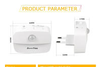 Lámpara Nocturna LED Con Sensor De Movimiento EU US Enchufe Para Pared Dusk to Dawn Ajustable Para Dormitorio Toilet Hallway Kitchen - details 2