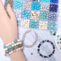 Kit De Cuentas De Vidrio Para La Fabricación De Joyería Con Charms De Pulsera Y Accesorios En Lote De 8mm Cuentas Redondas Para DIY Collar - details 1