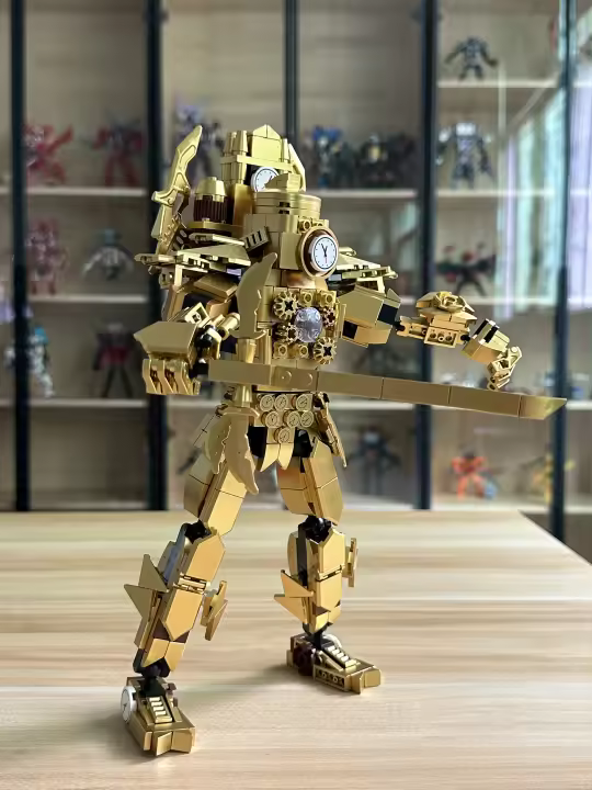Juguete De Construcción Skibidi Toilet Bloque De Oro Modelo De Hombre Del Reloj Titan Monitor De Batalla Mejorado Puzzle De Artesanía Para Niños - 1