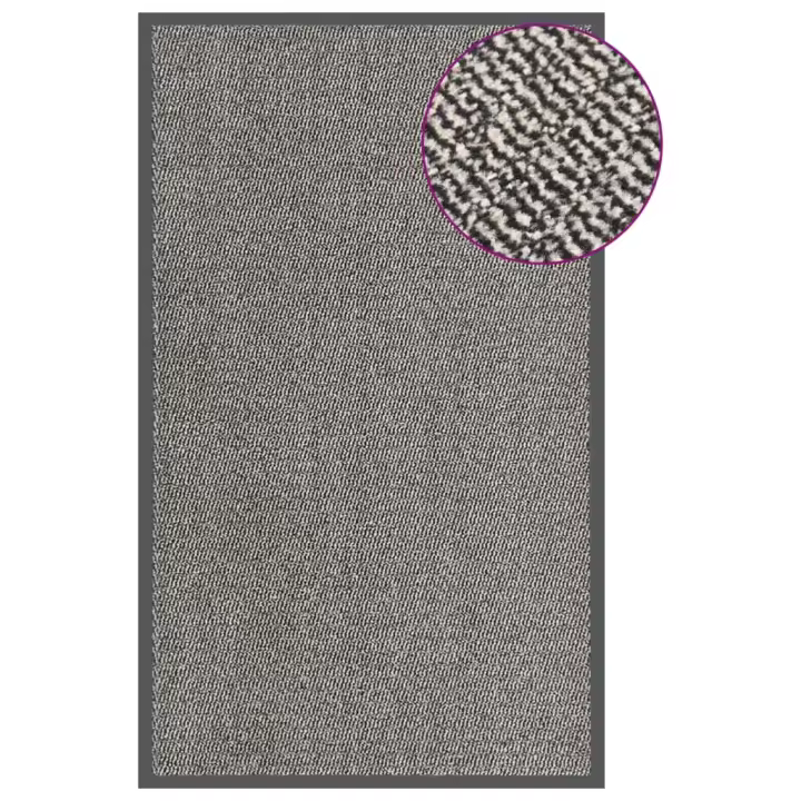 vidaXL Alfombra Entrada Rectangular de Nudo 90x150cm Casa Decoración Color Antracita,  Azul,  Negro y mas - 1