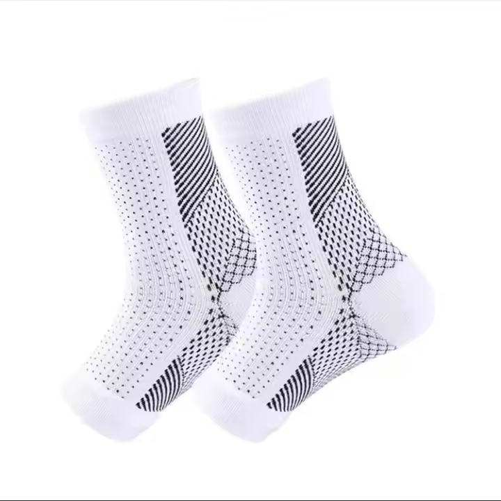 Pares de calcetines ortopédicos de la compresión, calcetines ortopédicos de la compresión, calcetines ortopédicos (blanco y negro) - 1