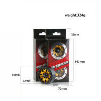 4Pcs Rueda De Aleación De Aluminio CNC 1.9 Para Coche RC Crawler 1/10 Axial SCX10 90046 AXI03007 TRX4 VS4-10 Gen8 RBX10 Rojo Y Negro - details 11