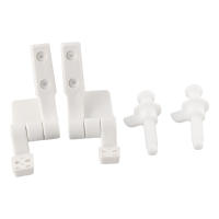 Paquete De 1 Pared De Inodoro En Plástico Blanco Con Tapa Y Resorte Reemplazo Con Tornillos Y Tornillos Apto Para Inodoros Y Baños Herramienta Pequeña - details 20