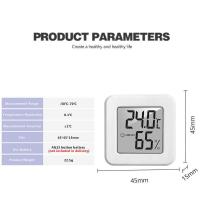 Mini Medidor De Temperatura Y Humedad Electrónico Blanco Con Pantalla De Rostro Sonriente Para Coche Y Refrigerador - details 5