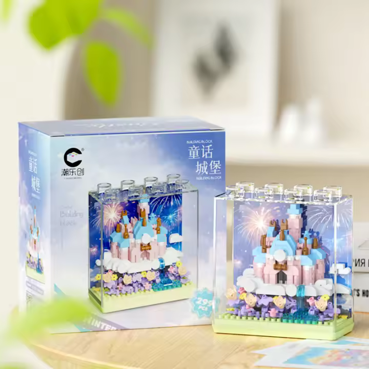 Bloques De Construcción De Castillo Nuevo Torre De Boda De Cuento De Fadas Juguete Educativo Micro Partícula Regalo De Navidad Para Niños - 1