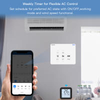 Controlador De Termostato WiFi MOES Tuya Con Pantalla LCD Y Botón Táctil Sensor De Temperatura Y Humedad Incluido Compatible Con Alexa - details 3