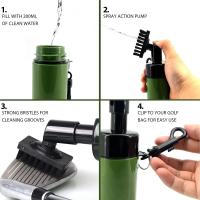 Golf Club Cleaner Brush, Green Golf Club Brush Groove Cleaner Kit de limpieza Golf Club, Limpiador profesional de pelotas de golf - details 2