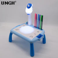 Mesa De Dibujo Con Proyector LED Para Niños Set De Pintura Juguete Educativo Herramientas De Aprendizaje Para Niños Tablero De Dibujo Con Luz - details 0