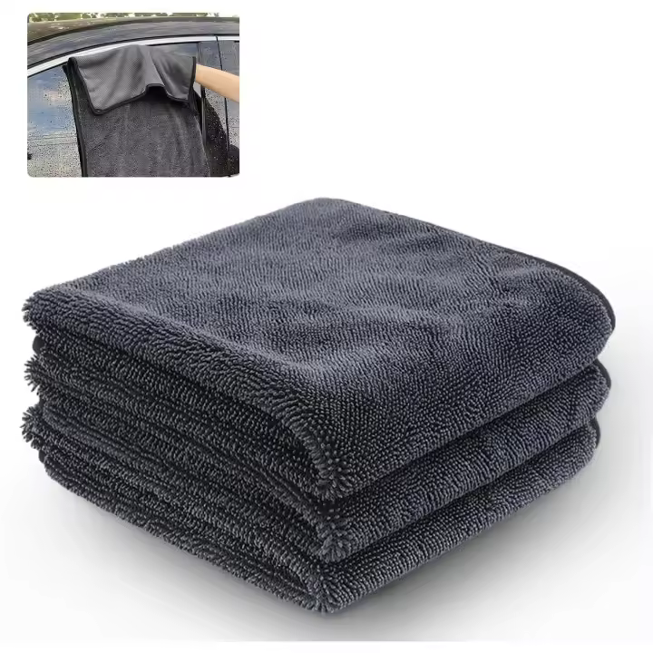 3 Pieza Toalla de Secado Shiny Bath, 40x60 cm Shiny Bath XXL Drying Towel, Sorbente Papel de Secado Rápido, Papel de Microfibra con Retorcido Hair, para Cabinas de Ducha y Baño - 1