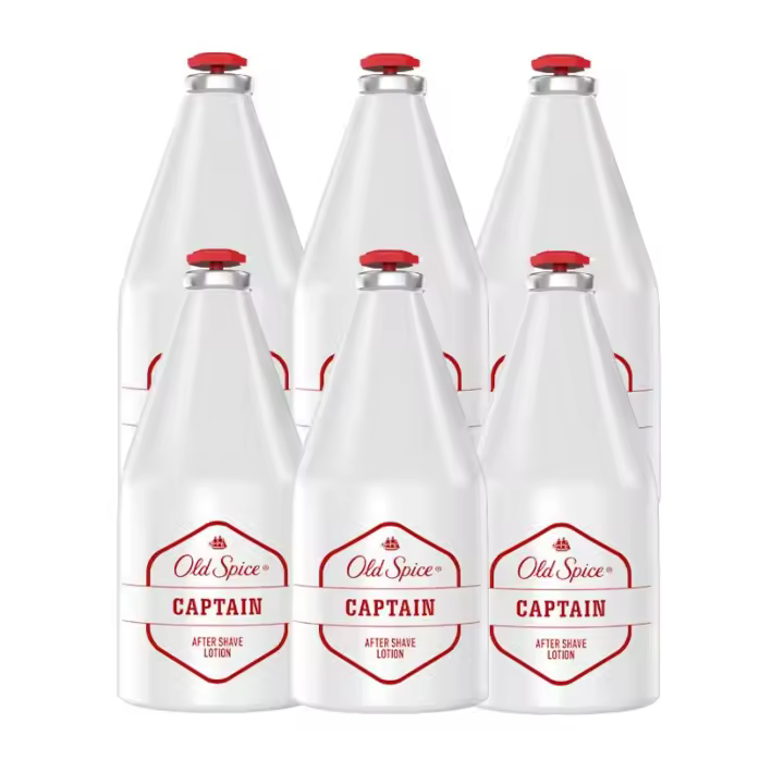 Old Spice Captain Loción Aftershave contiene propiedades antisépticas que ayudan a cicatrizar pequeños cortes y rasguños causados durante el afeitado 6x100ML - 1