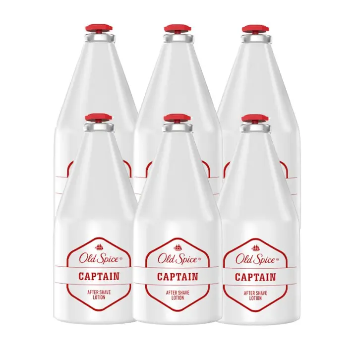Old Spice Captain Loción Aftershave contiene propiedades antisépticas que ayudan a cicatrizar pequeños cortes y rasguños causados durante el afeitado 6x100ML - 1