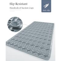 Alfombra De Baño Antideslizante Con Ventosa Y Agujero Para Drenaje Suave Lavable En Máquina Adecuada Para Niños - details 2
