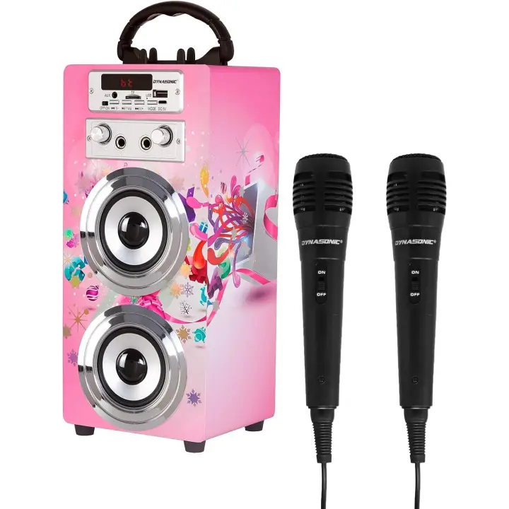DYNASONIC Altavoz Bluetooth Portatil 025-10 Multicolor Originales, Lector USB, Micro SD, Radio FM, inalámbrico con batería Recargable - 1