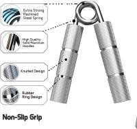 Fortalecedor de agarre de mano y muñeca, resistencia de 50 Libras, ejercitador de metal para Manos, antebragos y hechos, Maple inoxidable Plisado - details 0