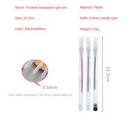 Bolígrafo De Gel Transparente Y Mate 0.5mm 3 Colores Gran Capacidad Para Escritura En Exámenes Y Oficina Suministros Escolares Estación De Estudio - details 8