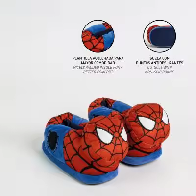 ZAPATILLAS DE CASA 3D APLICACIONES SPIDERMAN - 1