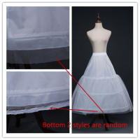 Falda De Encaje De Dos Capas Con 3 Aros Para Boda Y Fiestas Vestido De Noche Color Negro Rosa Blanco Talla S M L XL XXL - details 5