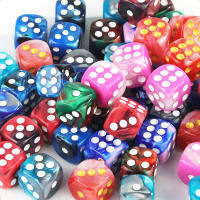 12mm D6 Acrílico Dados Mini 6 Cara Dos Colores Esquina Redondeada Juego De Mesa Accesorios Para Club Fiesta DND RPG Barra - details 2