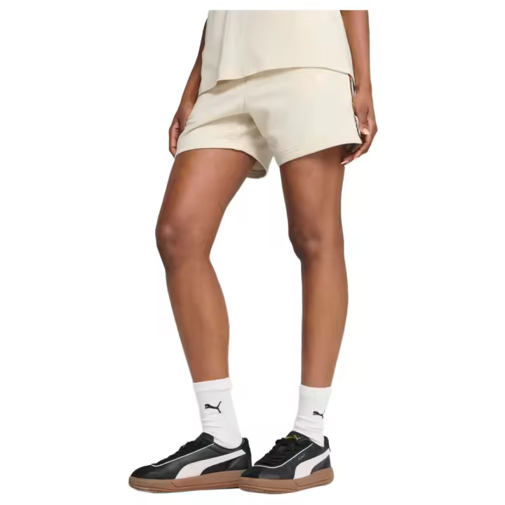Pantalon Corto Puma Ess Graphic Animal para mujer en color beige - 1