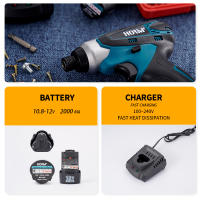 Hormy Compact 12V Destornillador Eléctrico Sin Cable 2500RPM 100N.m Compatible Con Batería Makita 10.8V Para Equipo De Renovación - details 2