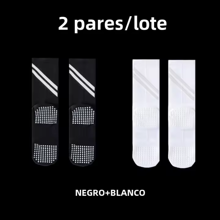 Calcetines De Ciclismo Profesionales Reflejos 2 Pares Calcetines De Algodón Para Hombres Antideslizantes Deportivos Al Aire Libre Altura De La Media Rodilla - 1