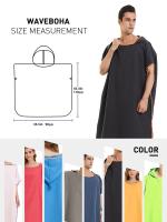 Toalla De Baño Con Capucha Microfibra Para Hombre Y Mujer Secado Rápido Ropa De Baño Poncho De Playa Para Natación Sauna Viajes - details 11