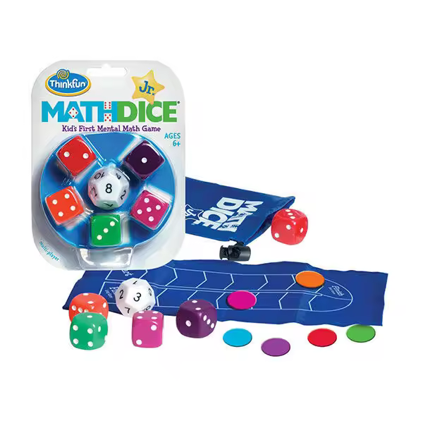Math Dice Jr.: Juego de Cálculo mental para niños a partir de 6 años. (Más de 2 jugadores) - 1
