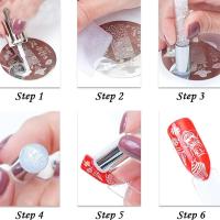 Set De 3 Piezas De Arte De Uñas Con Estampador De Silicona Y Cabezal Doble Manija De Cristal Estampado Fácil Herramienta De Placado Para Uñas - details 4