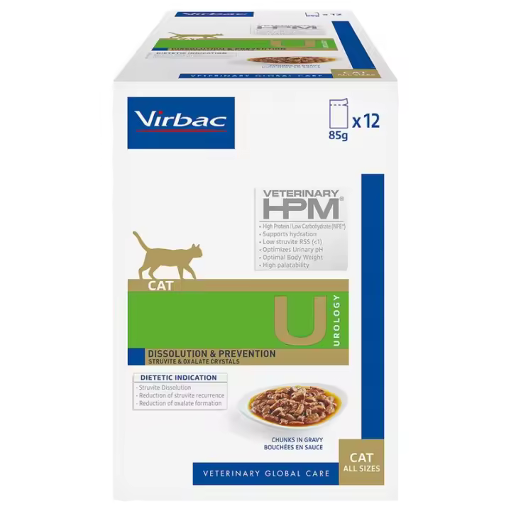 Virbac Veterinary HPM Cat Urology Dissolution & Prevention en Sobres - 12 unidades x 85gr - 1
