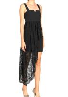 Vestido Liu Jo negro ,para mujer talla 42 italiana ,color negro asimetrico - details 2