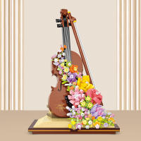 Bloques De Música Violín Con Luz Miniatura Instrumento Musical Para Niños Y Adultos Decoración De Hogar Regalo De Navidad - details 3
