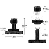 8Pcs Puntos De Anclaje De Tornillo Fuerte Para Camión Camiña RV ATV Con Herradura De Riel De L Cuerda De Atado Anclaje De Acero Para Maletero - details 1