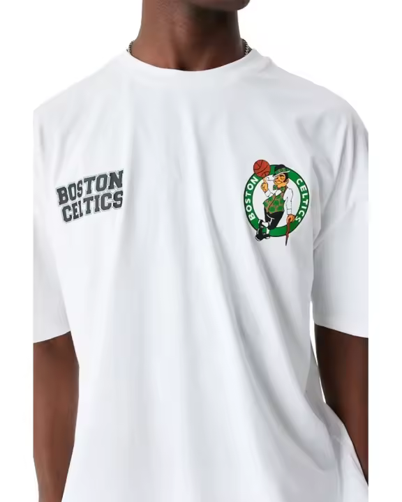 Camiseta New Era Blanca Celtics Nba Large Grphc Bp Os Tee Boscel - 1
