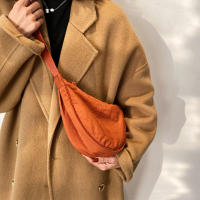 Bolso Bandolera De Nylon Para Mujer Estilo Casual Sencillo Con Hombro Único Versátil Moda Color Sólido Estudiante Bolsa Media Redonda - details 2