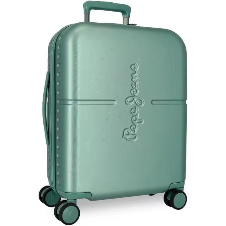 Maleta de Cabina Pepe Jeans Highlight 40 cm x 55 cm x 20 cm, Interior con Dos Compartimentos, Fabricada en ABS Material Resistente y Ligero, 4 Ruedas Dobles Giratorias, Cierre TSA Integrado - 1
