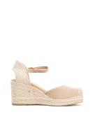 Lyla Wang Alpargatas doradas mujer de cuñas altas de esparto con plataforma ligera con plantillas acolchadas - details 28