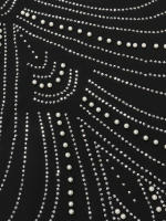 Beyprern Vestido Bodycon De Noche Dorado Con Perlas Y Diamantes Largo Para Fiesta Cumpleaños Año Nuevo Elegante Y Sexy - details 4