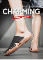 Sandalias De Cuero Para Hombre Talla Grande 46 48 Zapatos Clásicos De Verano Cómodos Para Caminar Al Aire Libre Mocasines Suaves Romanas - details 4