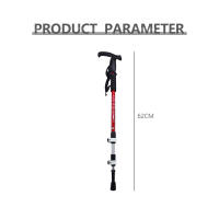 Bastón de trekking con mango curvo y bloqueo externo, bastón de ultra trekking con sistema antichoque, adecuado para marcha nórdica, caminatas y viajes. - details 1