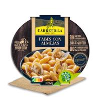 Carretilla Fabes con Almejas 7 Unidades de 350 G Receta Gourmet Tradicional Platos Listos,Sin Gluten con el 2% de Aceite de Oliva Virgen Extra, 100% ingredientes Naturales y Sin Aditivos Conservadores. - details 0