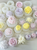 Molde De Vela Floral En Silicona Para Artesanía DIY Molde De Hojas Y Pétalos Para Sabão De Mão Ornamento De Gesso Para Decoração De Carro - details 0