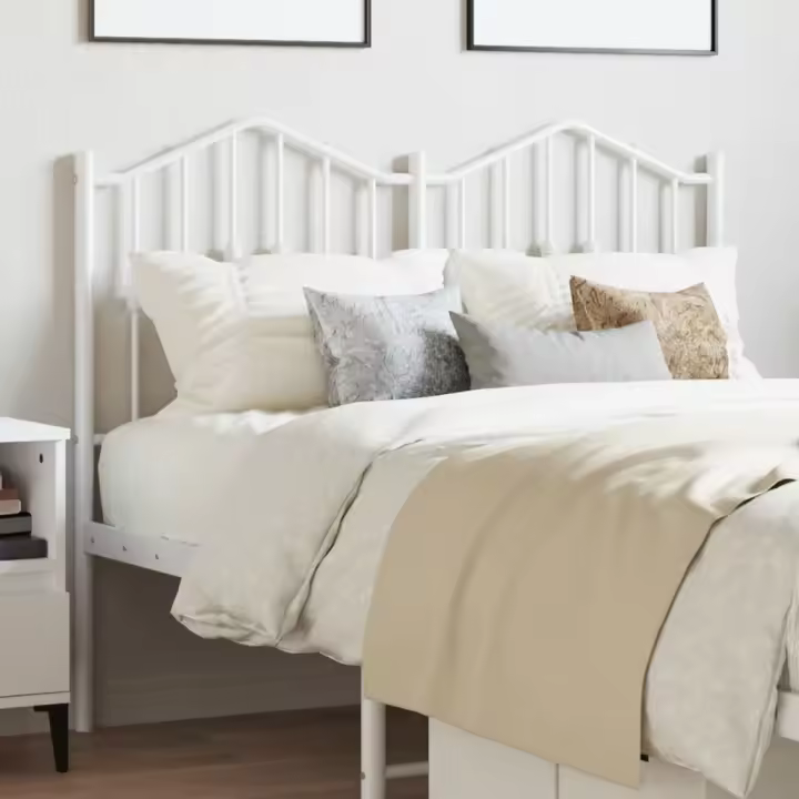 vidaXL Cabecero de metal blanco 120 cm - 1