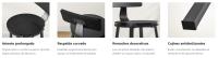 VASAGLE Taburete Alto, Juego de 2, Taburetes Altos de Cocina, con Respaldo, Estructura de Acero, Asiento de 73 cm de Altura, Fácil Montaje, Estilo Industrial, Marrón Rústico y Negro/Blanco Rústico y Negro/Negro Ébano - details 2